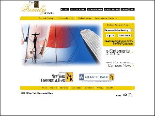 Web site www.abny.com, Atlantic Bank