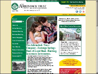 Web site www.adirondacktrust.com, Adirondack Trust Co