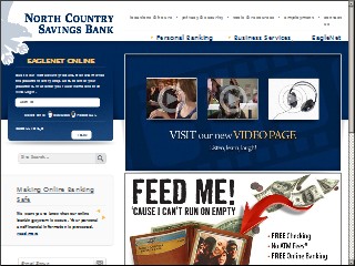 Web site www.northcountrysavings.com, North Country Savings Bank