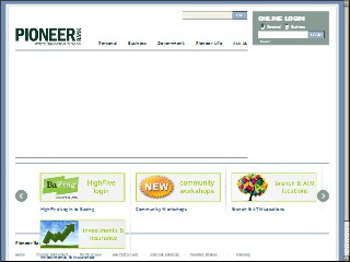 Web site www.pioneersb.com, Pioneer Bank